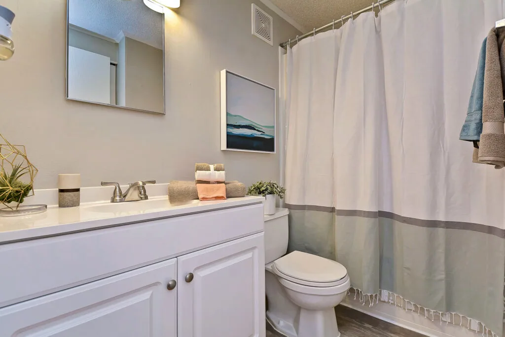 Bathroom inside a Live Oak apartment home
