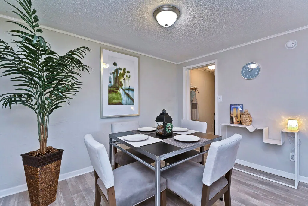 Dining area inside a Live Oak apartment home