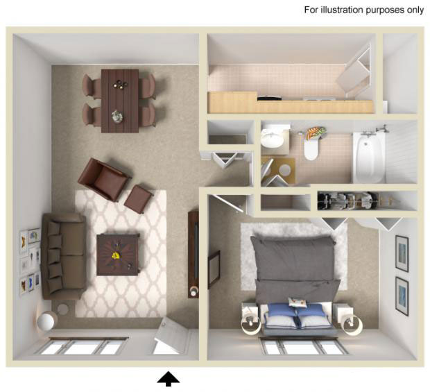 1-bed-the-gardenia-3d-floor-plan
